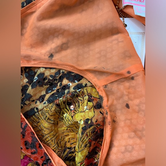 NWT Versace x H&M Stampa Sequin Sunset Mini Dress - Picture 9 of 12